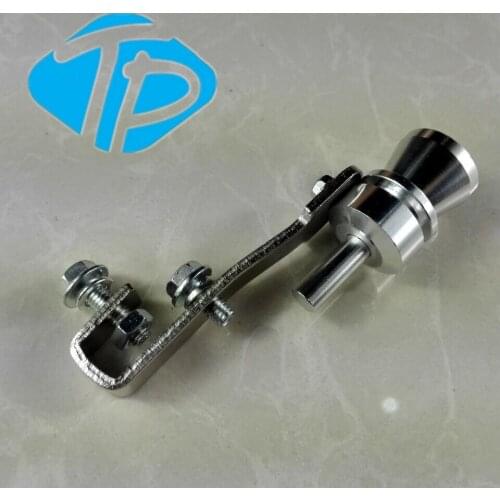 Silver Turbo Sound Whistle Muffler Exhaust Pipe Simulator Whistler Exhaust Pipe Blow off Vale BOV Simulator Whistler Size L