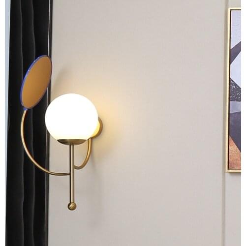 Modern wandlamp arandela glass ball dining room bedroom aisle espelho wall lights for home