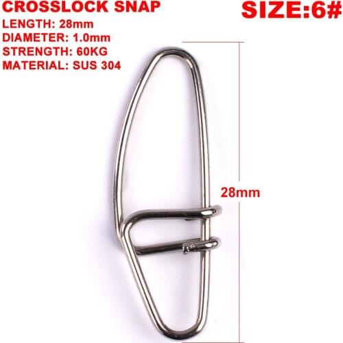 100pcs/lot Stainless steel fishing Lure bait pin lure fishing swivels sanp connector