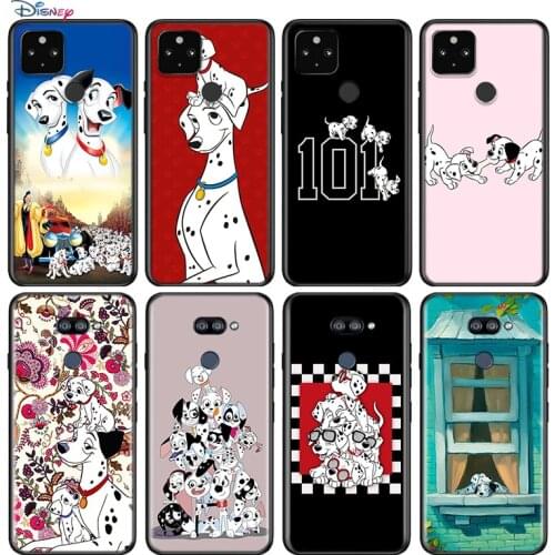 101 Dalmatians Dog For Google Pixel 5 4 4A XL Shell For LG Q60 V60 V50 V50S V40 V35 V30 5G Black Soft Phone Case