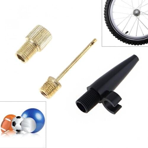 3pcs/set Pump Adaptor Kit Valve Connector Football Airbed for Bicycle Tyres Most Inflatable Ball