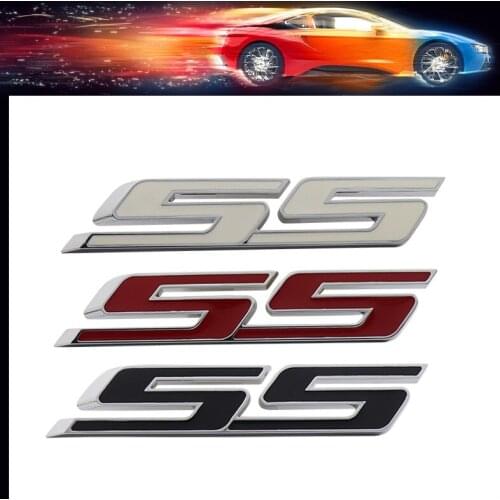 3D Premium ABS New SS car Hood Fender trunk Bonnet Decal Emblem Badge Sticker for CAPTIVA Camaro Cruze Aveo MALIBU Silverado