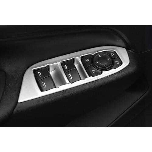 4PCS ABS Chrome Window Switch Button Trim Cover For Chevrolet Equinox 2018-2019 Car modification Auto parts