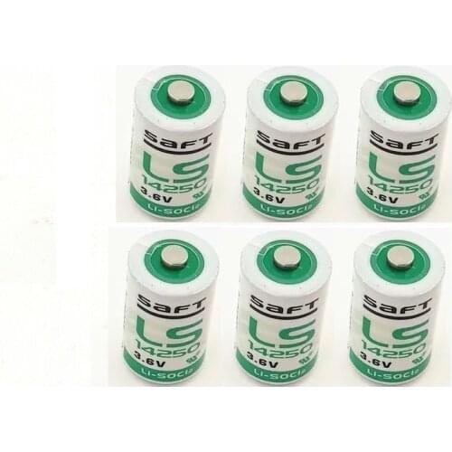 6PCS/LOT New industrial equipment lithium battery LS14250 1 / 2AA 3.6V PLC lithium battery free shipping