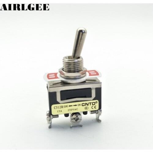 ON-ON Automatic reset Momentary Type SPDT Toggle switch 2 Position 3 pin 12mm Mounting hole Rocker switch 15A 250VAC