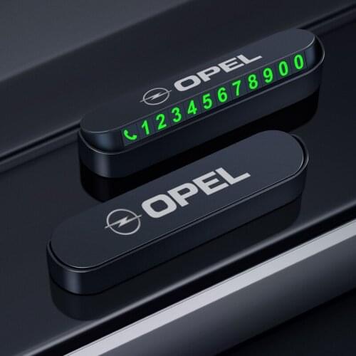 Car Temporary Parking Card Phone Number Card plate For Opel insignia astra j h vectra b corsa c d e Mokka Regal Car accessories