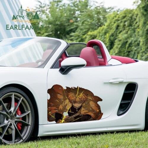 EARLFAMILY 40cm x 29.4cm for Zenitsu Car Stickers Vinyl Decal Motorcycle Personality Auto Windshield Decals Waterproof Sunscreen