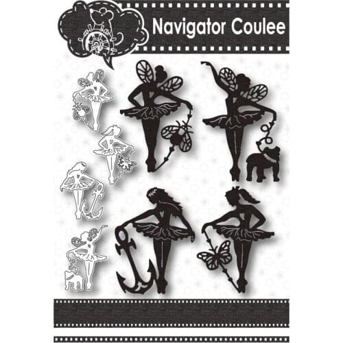 Fairy fairies ballerina elf lady female dancer new die dies 2021 layered metal stamp scrapbook photo album decoration diy card