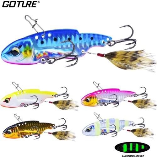 Goture VIB Fishing lures Sinking Vibration Artificial Hard Baits 17g 25g Crankbaits Winter Ice Saltwater Fishing Tackle Wobblers