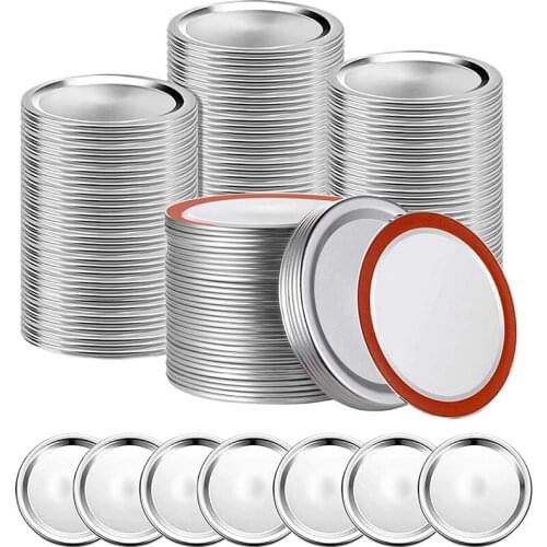 Hot YO-Canning Lids,120 PCS Mason Jar Lids,Regular Mouth Canning Lids,Metal Lid Split-Type with Airtight Seal and Leak Proof