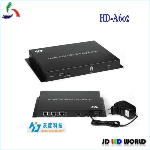HUIDU A602 HD-602 Asynchronous and Synchronous dual-mode led display Player LED screen sending box 1280W*720pixels