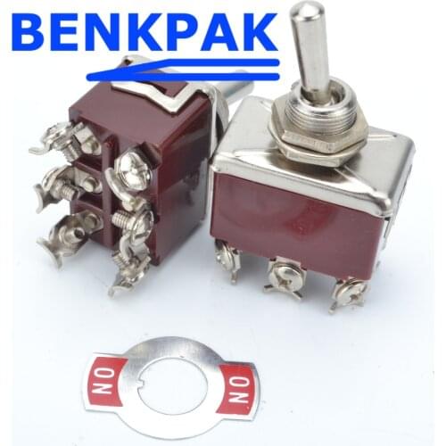 12mm Grade Quality,6 screw toggle switch ON-ON 1321