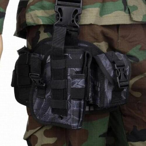 Tactical Thigh Drop Leg Gun Holster With Magazine Pouch and Police Shackles Handcuffs Holster Best Glock 17 19 1911 Holster