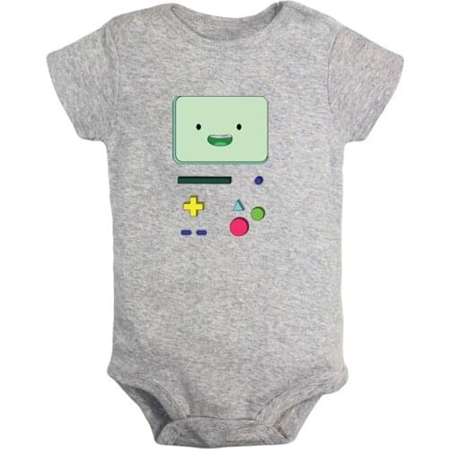Cute Beemo BMO Adventure Time Jake Dog Design Newborn Baby Boys Girls Outfits Jumpsuit Print Infant Bodysuit Clothes Cotton Sets