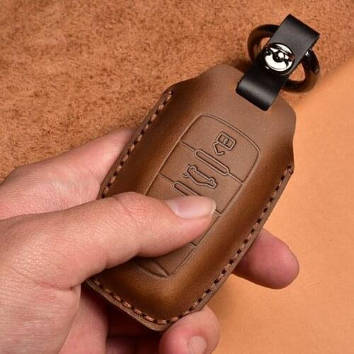 Leather Car Key Cover Case for Great Wall Haval Coupe GMW H6 H2 HAVAL H6 H7 H8 H9 H2S H7 H8 H9 Auto Car Accessories Ring