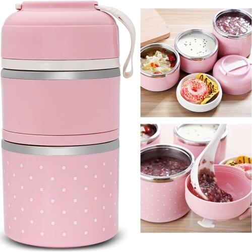 Colorful Thermal Lunch Box Stainless Steel Food Storage Container Cute Mini Japanese Bento Box Leak-Proof Food Case Picnic Box