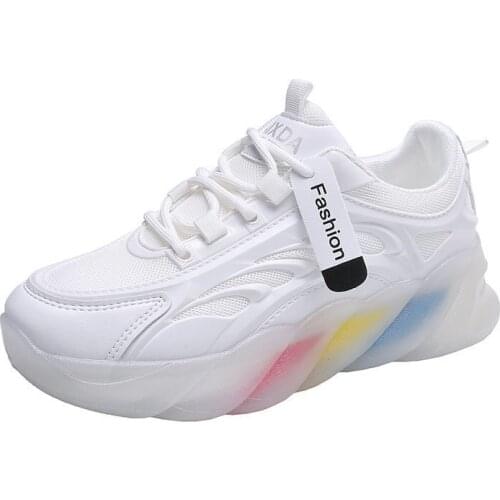 Spring Summer Womens Sport Shoes Colorful Bottom Sneakers Woman Chaussure Femme Mesh Sneaker Breathable Casual Spring Shoe
