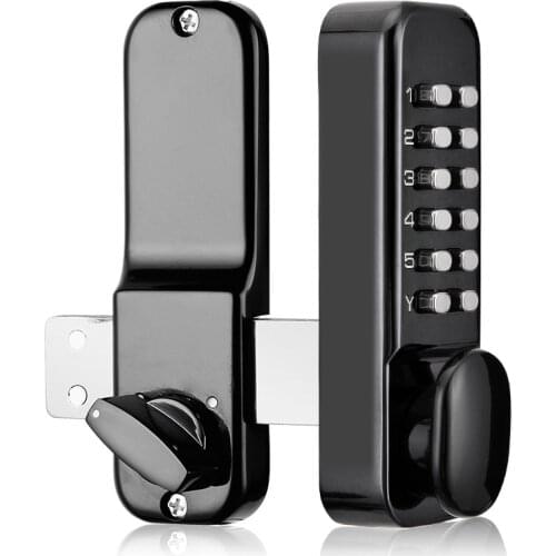 Mechanical Digital Push Home Button Door Lock Waterproof Smart Lock Password Keypad Code Combination Lock Intelligent With Keys