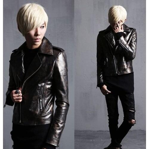 2021 Coffe Color Leather Jacket Men Autumn Winter Korean Style Biker Motorcycle Jackets Punk Slim Fit Jaqueta Masculina