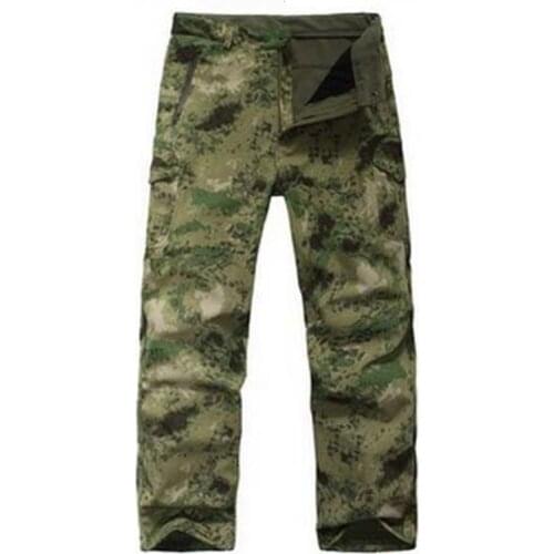 11 Colors Tactical Sharkskin In Mens Pants Outdoor Camping Hiking Windbreaker Pants Military Hunting Camo Pants