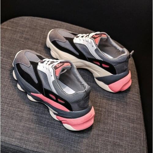 2020 New Spring Womens tennis Shoes Fashion Sneakers Zapatos De Mujer Ladies Breathable Thick Bottom Casual Shoes U13-36