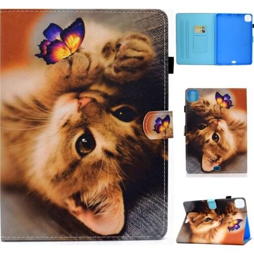 2020 New PU leather Soft TPU case for iPad pro 11 2020 2018 11 inch Folding Stand Cover with Card slots