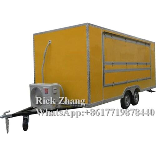 New arrived mobile food trailer mobile coffee cart for sale with free shipping by sea
