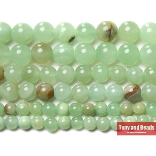 New Arrival Light Green Lace Jades Gem Beads 15" Strand 6 8 10mm Pick Size For Jewelry Making