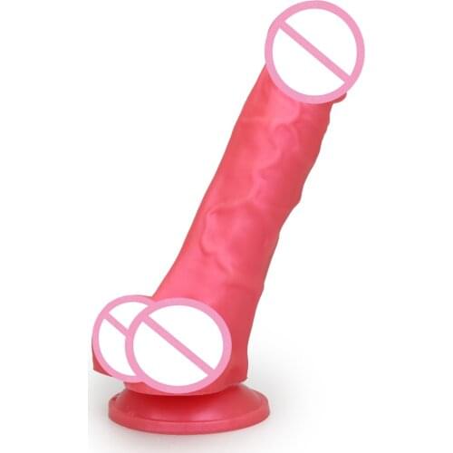 Single Silicone Small Dildo Realistic Dildo For Women Sex Toys Adult Strong Sucker Skin Feel Penis Couple G Point Masturbation