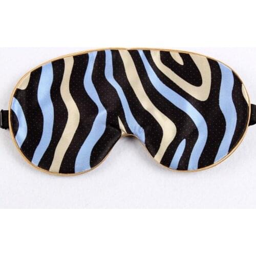 Colorful Wave Pattern Sleeping Mask Mulberry Silk Eye Soft Blindfold Headband Eyepatch Night Mask Eyeshade With Gift Box