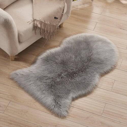 Fluffy Soft Plush Floor Rugs Mats Kids Room Faux Fur Area Rug Carpet Living Room Solid Shaggy Carpet Artificial Sheepskin Hairy