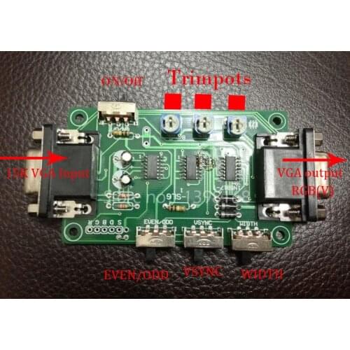 Retro VGA scanline generator SLG for VGA connection MAME or Arcade Machine and EMULATOR free shpping
