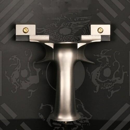 High-power high-quality titanium alloy catapult flat rubber band slingshot powerful shooting outdoor sports slingshot new