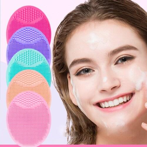 Silicone Facial Cleansing Brush Oval Face Cleansing Brush Deep Cleansing Pores Exfoliation Facial Massage Beauty Cleansing Tool
