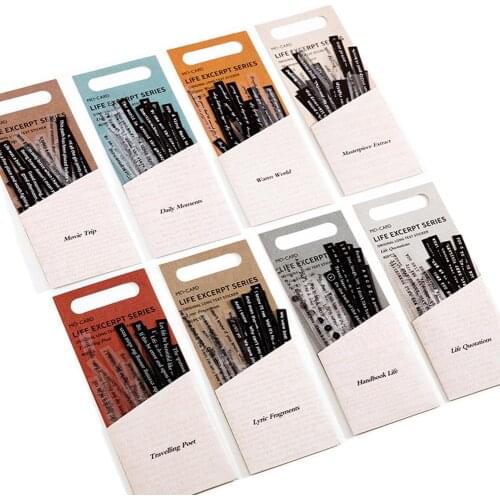 Vintage Black White Phrase Sticker DIY Scrapbook Album Diary Happy Planner Junk Journal Decorative Stickers