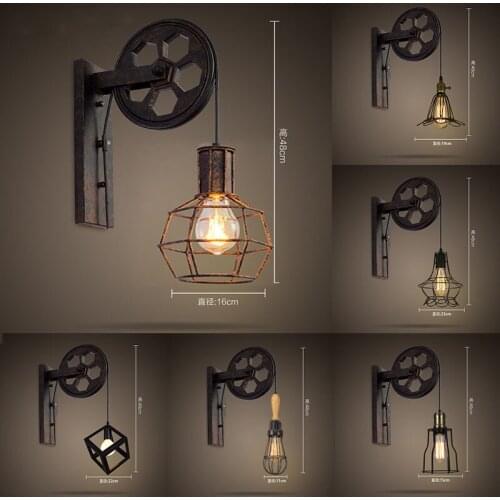 Vintage living room decoration bed wall lamp abajur mirror light glass ball bedside aisle corridor wall lamp