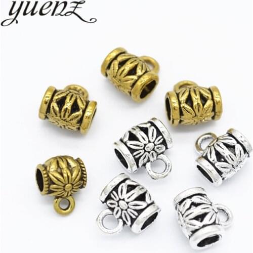 YuenZ 20pcs 2 colour Antique Silver color Big Hole Beads Fit Metal Zinc Alloy DIY Beads Charm for Bracelets 10*9*6mm R211