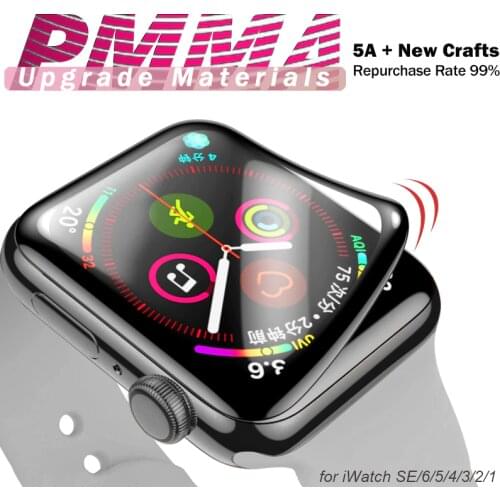 Screen protector for apple watch 5 4 3 38MM 40MM 44MM 42MM (Not Tempered Soft glass) waterproof protective film for Iwatch SE