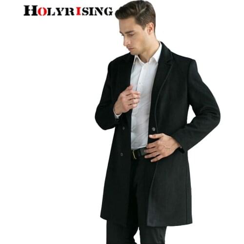 M-3XL Brand Clothing Men Winter Wool Coat Leisure Businese Jackets Double Button Woolen Coats Solid Slim Outwear 4 Colours