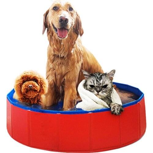 1Pcs PVC Pet Dog Cat Folding Bath Tub Dog Swimming Pool Quality Stable And Durable Pet Animals Cat Dog Supplies Z20