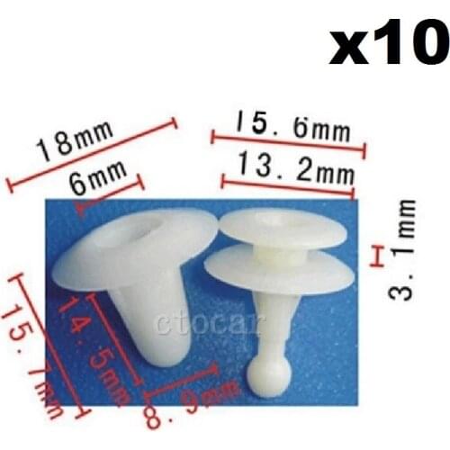 10 For Toyota / Mazda Door Trim Panel Retainer Clips Fastener for Isuzu 89422649