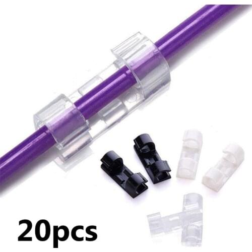 20PCS Self-Adhesive Desktop Cable Clamp Clip Charging Lines Telephone Line Cable Winder Cord Wire Management Holder Organizer