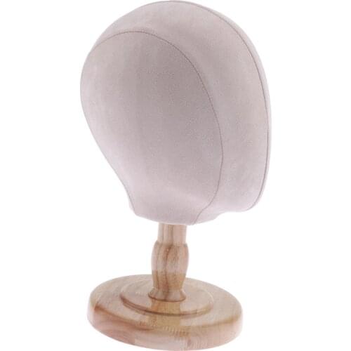 21'' Cork Cloth Block Head Mannequin Head Wig Display Styling Head with Base Stand