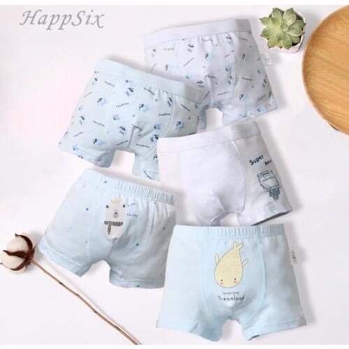 3Pieces/lot Children Panties Autumn Summer Boys Clothes Cotton Boxer Shorts Baby Underpant kids Clothes Blue pray Underwear