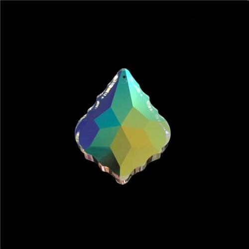 40pcs/Lot 76mm Crystal Glass Maple Leaf Prism Pendant Chandelier Parts Free Shipping By Fedex/DHL/UPS