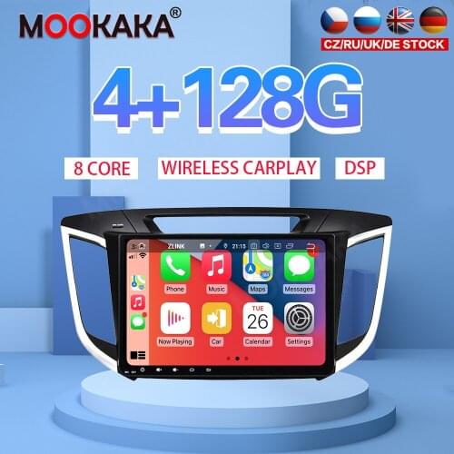9" Android 10 PX6 4G 128GB Car Player For Hyundai CRETA IX25 2014 2015 2016 2017-2019 Car GPS Navi CarPlay Head Unit DSP Stereo