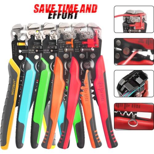 Automatic Self-Regulating Multifunction Wire Stripper Trimming Cutting Pliers Peeling Suede Suitable AWG 30-8 (0.2 ~ 6.0mm²)