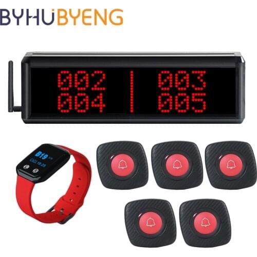BYHUBYENG Receiver Wireless Attrezzatura Ristorazione Bell Restaurant Button Call Waiter Desk Cafe Vibration Ring Nurses Watch