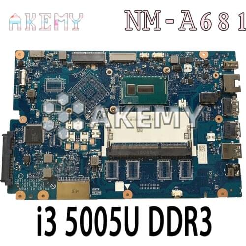 CG410 / CG510 NM-A681 motherboard For Lenovo B50-50 100-15IBD notebook motherboard CPU i3 5005U DDR3 100% test work
