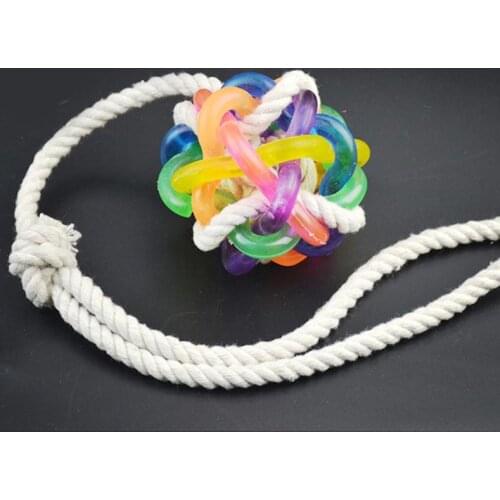 Dog Ball Toy Bite Resistant Creative Pet Ball Toy Teeth Cleaning Toy Pet Training Toys with Bell